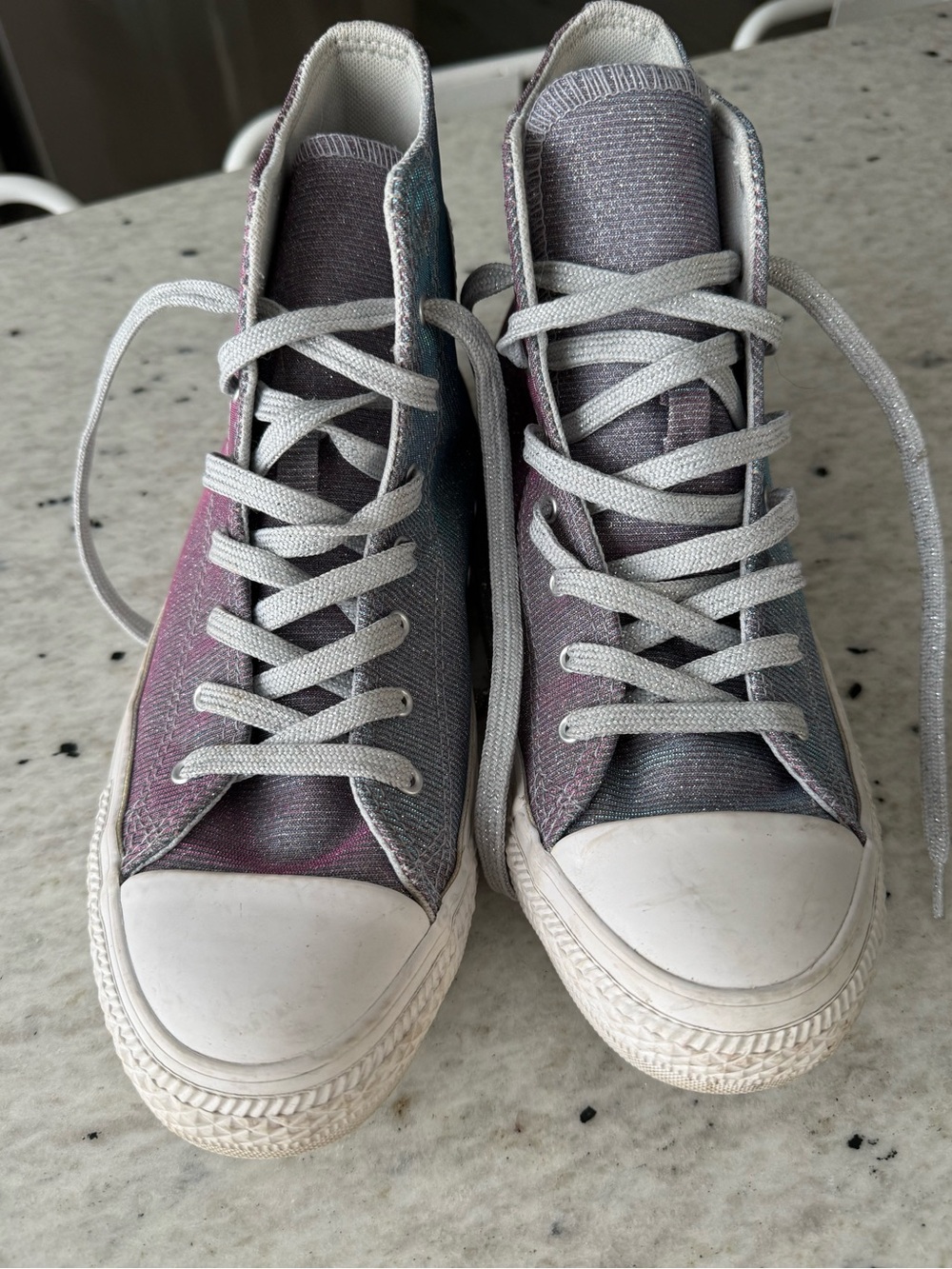 Converse Chuck Taylor All Star High Top Sneakers - Lavender Iridescent - Picture 3 of 5